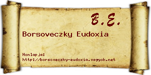 Borsoveczky Eudoxia névjegykártya